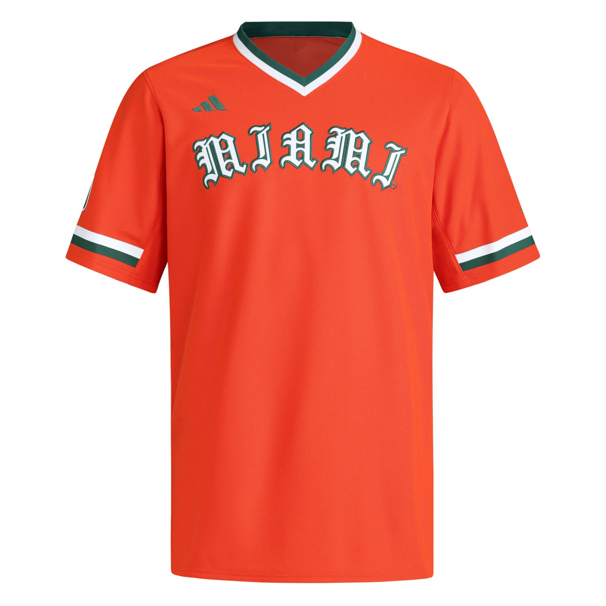 Miami Hurricanes V-Neck Baseball Jersey - Orange