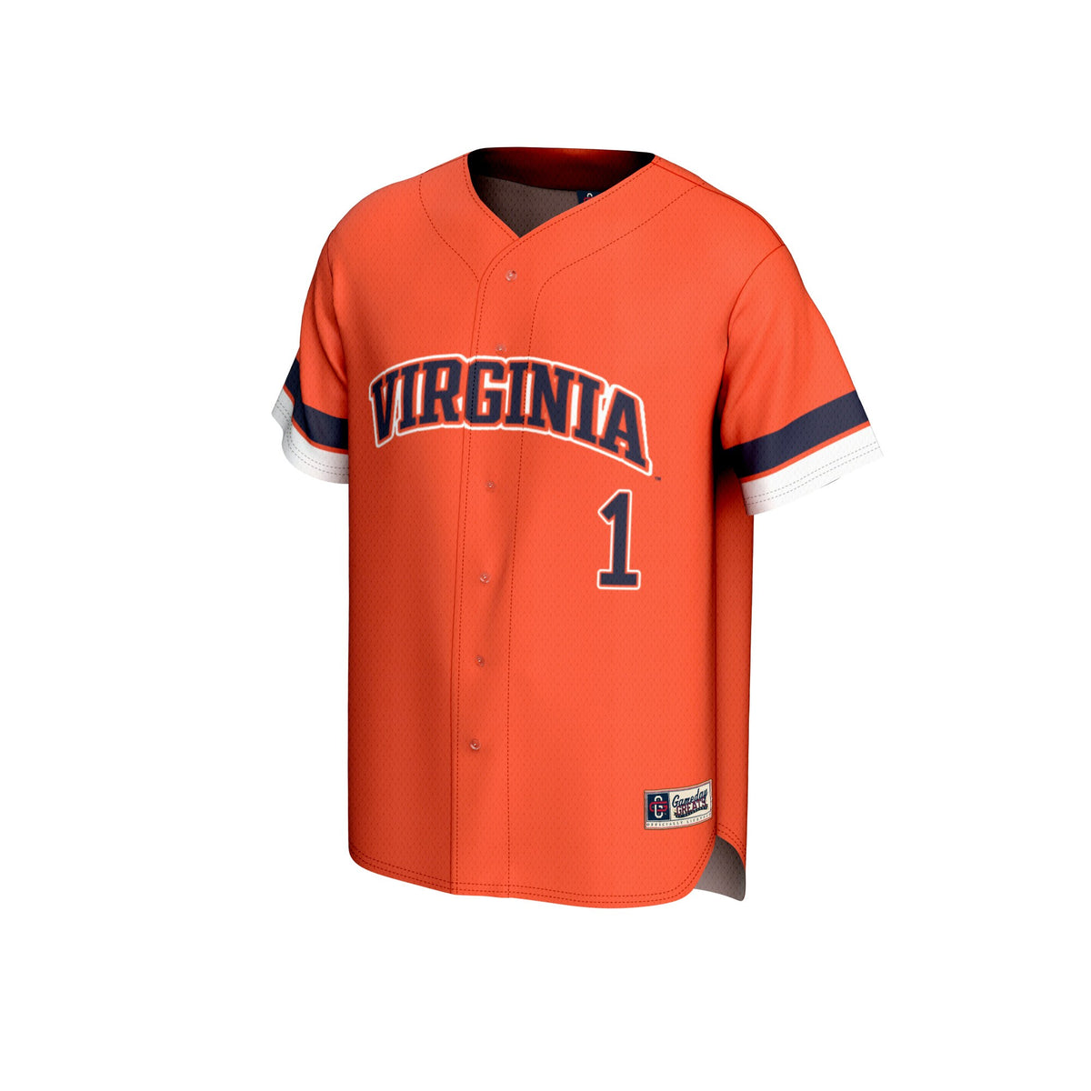 #1 Virginia Cavaliers GameDay Greats Lightweight Collegiate Baseball Fashion Jersey - Orange