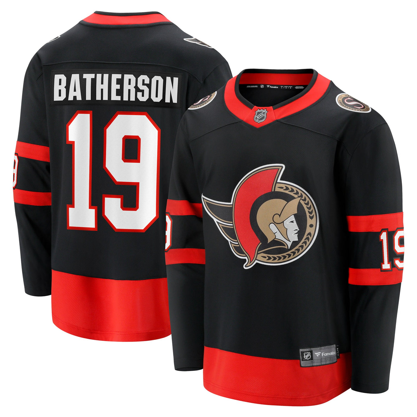 Ottawa Senators Drake Batherson Fanatics Black Home Breakaway Jersey