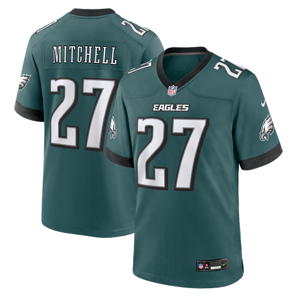 Philadelphia Eagles Quinyon Mitchell Midnight Green Team Game Jersey