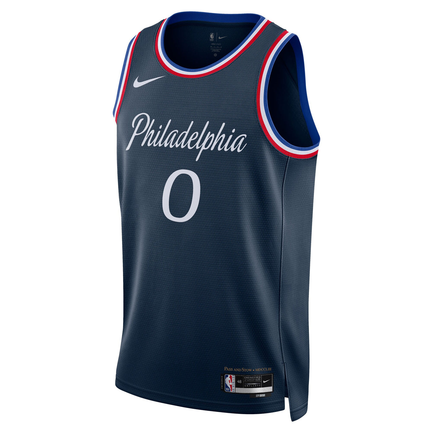Philadelphia 76ers Nike 2025/26 City Edition Swingman Jersey - Navy - Tyrese Maxey