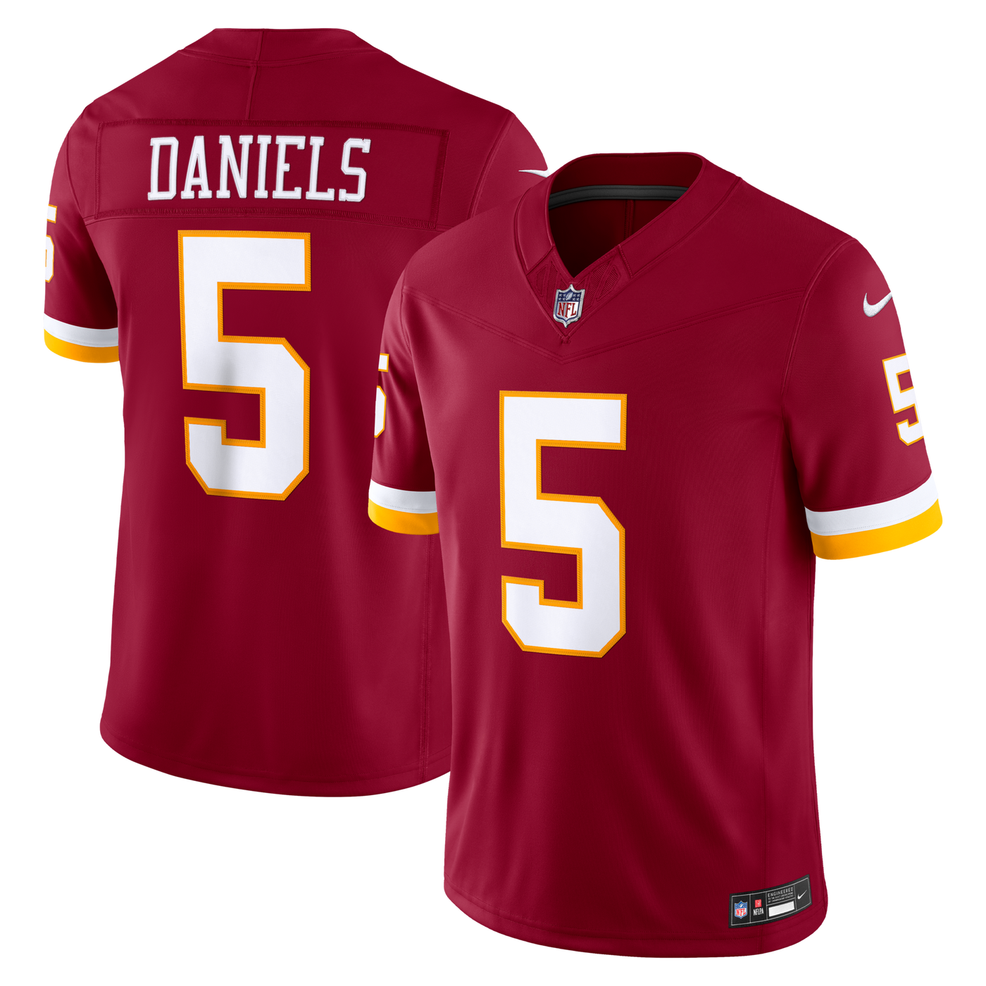 Washington Commanders Jayden Daniels Nike Burgundy Team Vapor F.U.S.E. Stitched Limited Jersey