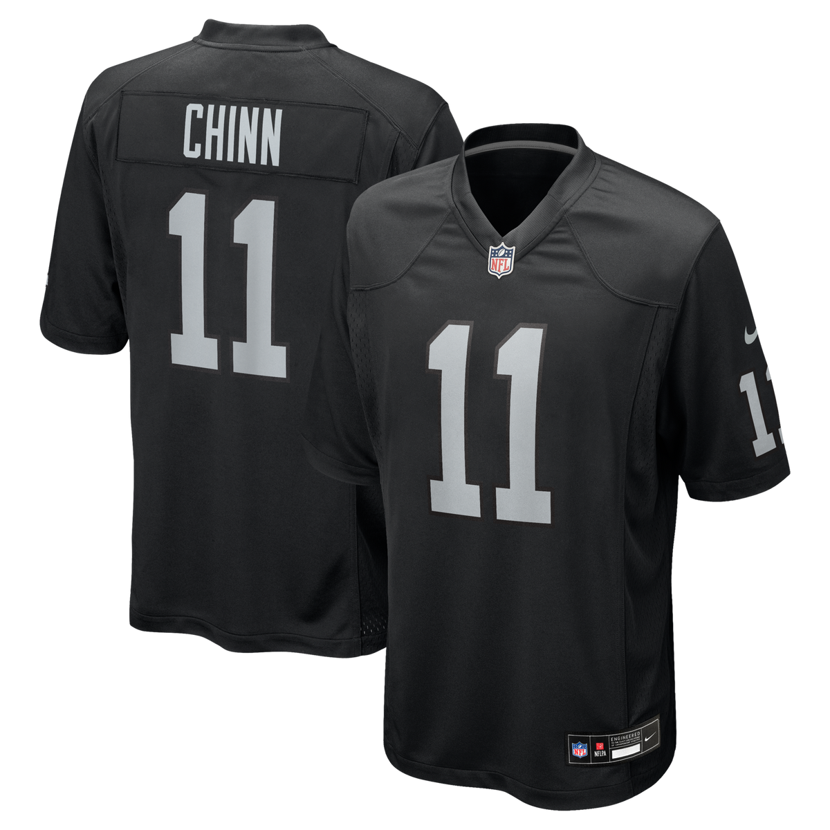 Las Vegas Raiders Jeremy Chinn Black Team Game Jersey