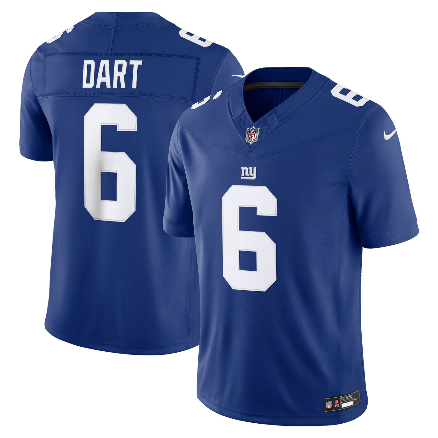 New York Giants Jaxson Dart Nike Royal Team Vapor F.U.S.E. Stitched Limited Jersey