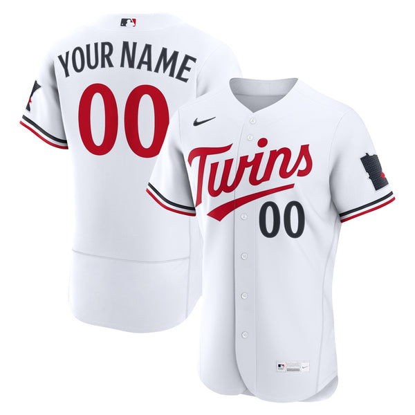 Minnesota Twins White Home Authentic Custom Jersey