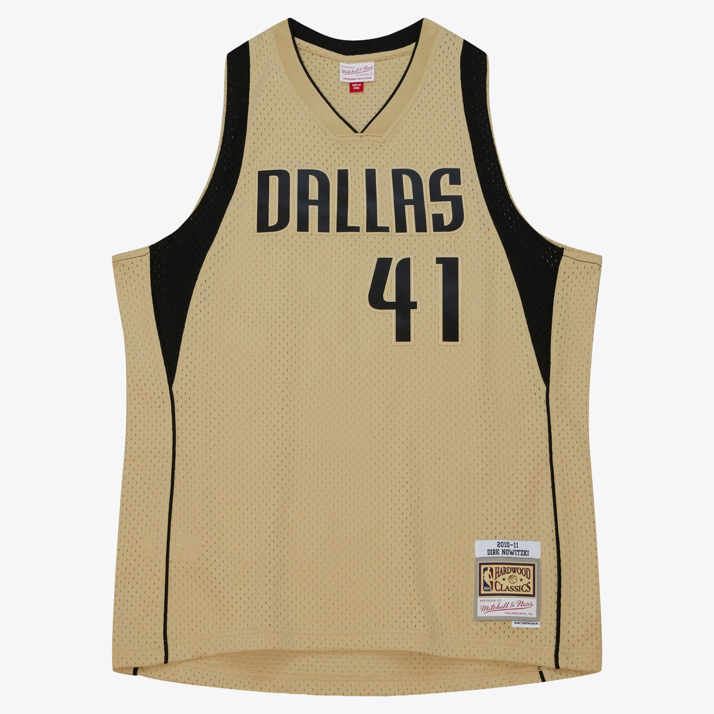 Dallas Mavericks Mitchell & Ness Dirk Nowitzki 2010 Swingman Jersey - Khaki