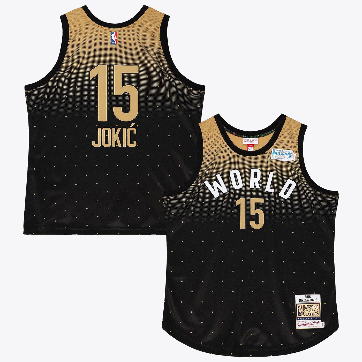 NBA Mitchell & Ness Nikola Jokic 2016 World Authentic Jersey All-Star - Black/Gold