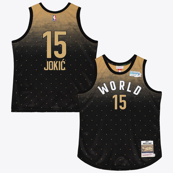 NBA Mitchell & Ness Nikola Jokic 2016 World Authentic Jersey All-Star - Black/Gold
