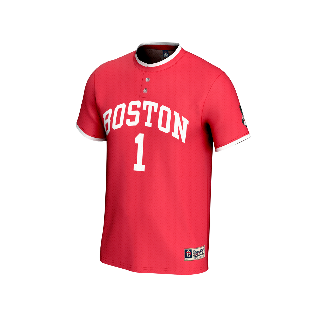 Boston University GameDay Greats Lightweight Collegiate Softball Fashion Jersey - Scarlet