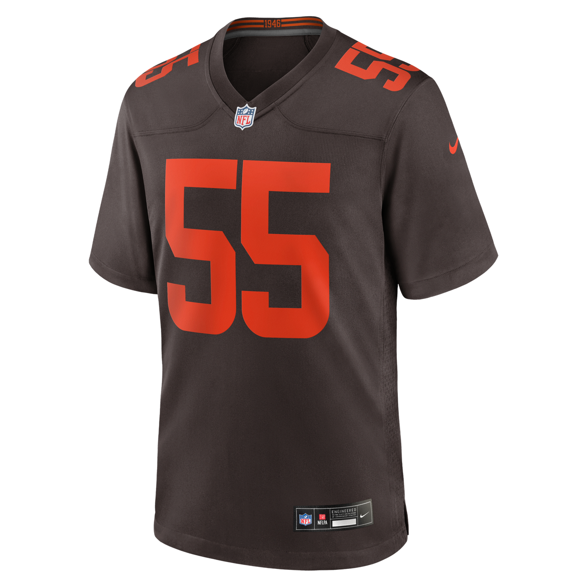 Cleveland Browns Spencer Fano Brown 2026 NFL Draft First Round Pick No. 9 Alpha Dawg Alternate Game Jersey