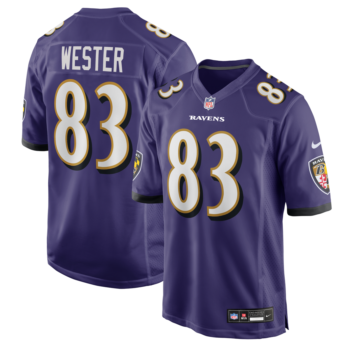 Baltimore Ravens LaJohntay Wester Purple Team Game Jersey