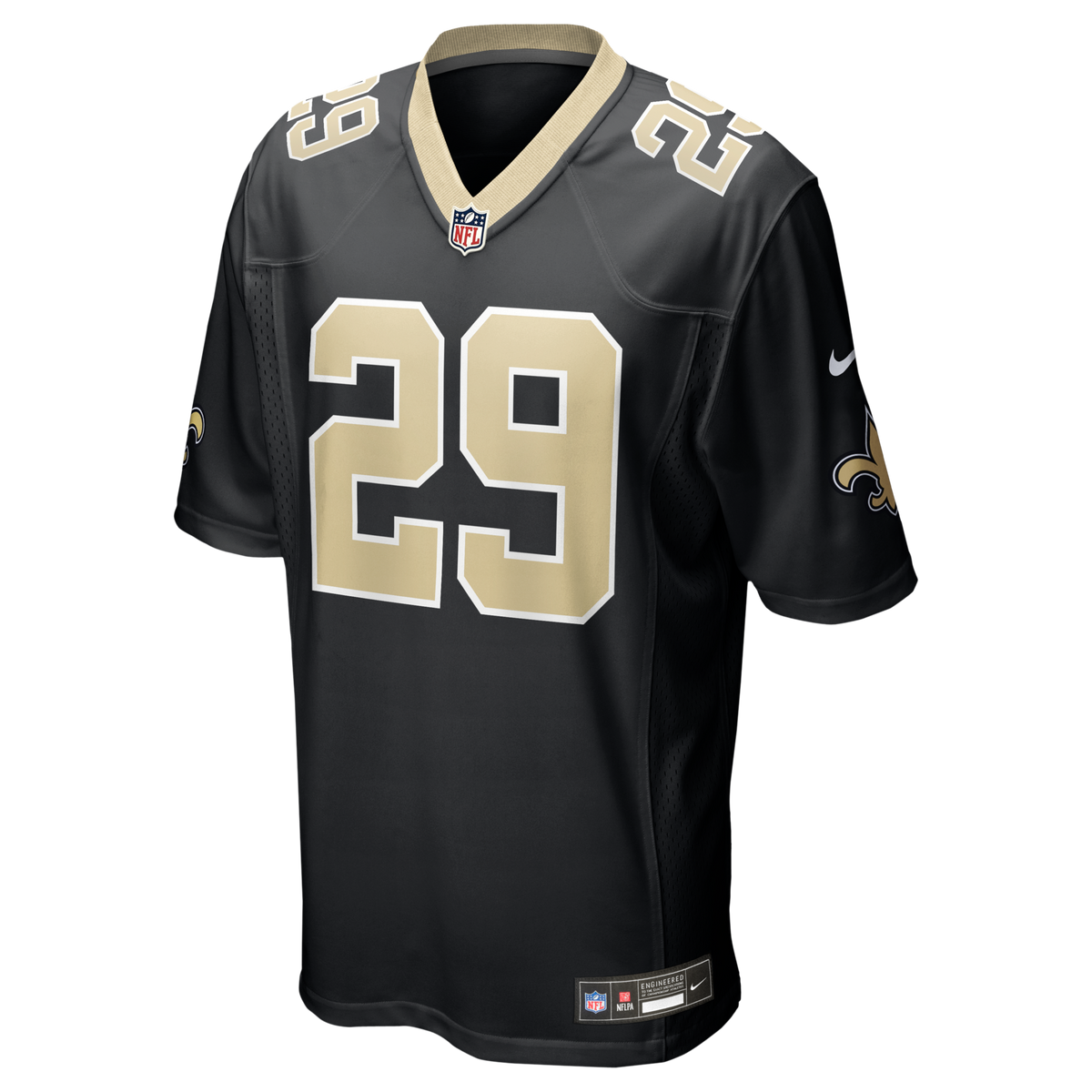 New Orleans Saints Quincy Riley Black Team Game Jersey