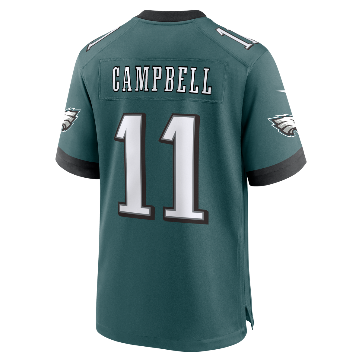 Philadelphia Eagles Jihaad Campbell Midnight Green Team Game Jersey