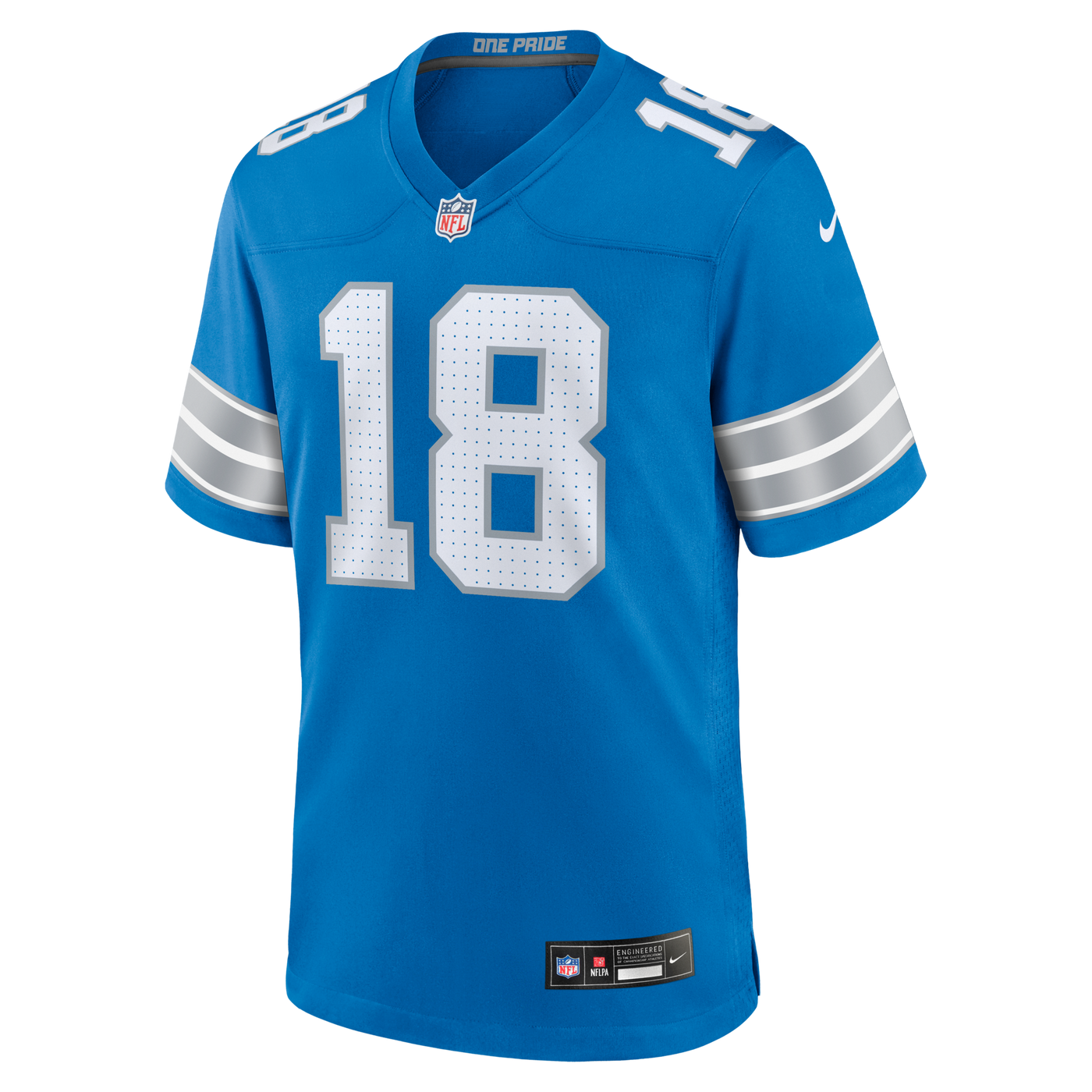 Detroit Lions Isaac TeSlaa Nike Blue Game Player Jersey