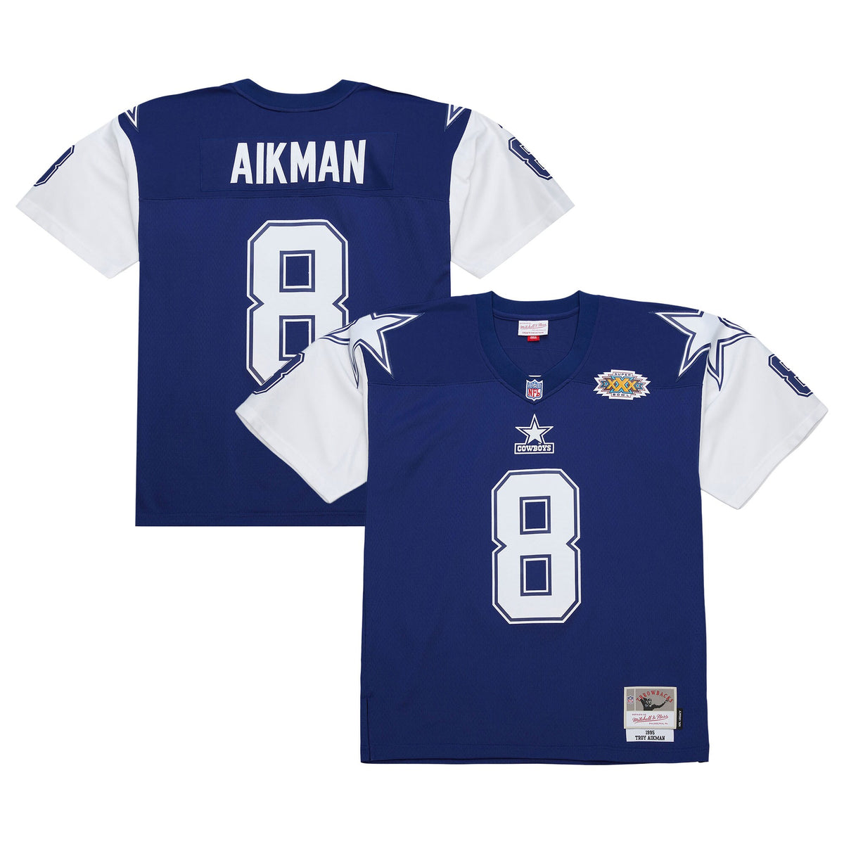 Dallas Cowboys Troy Aikman Mitchell & Ness Navy 1995 Legacy Replica Jersey