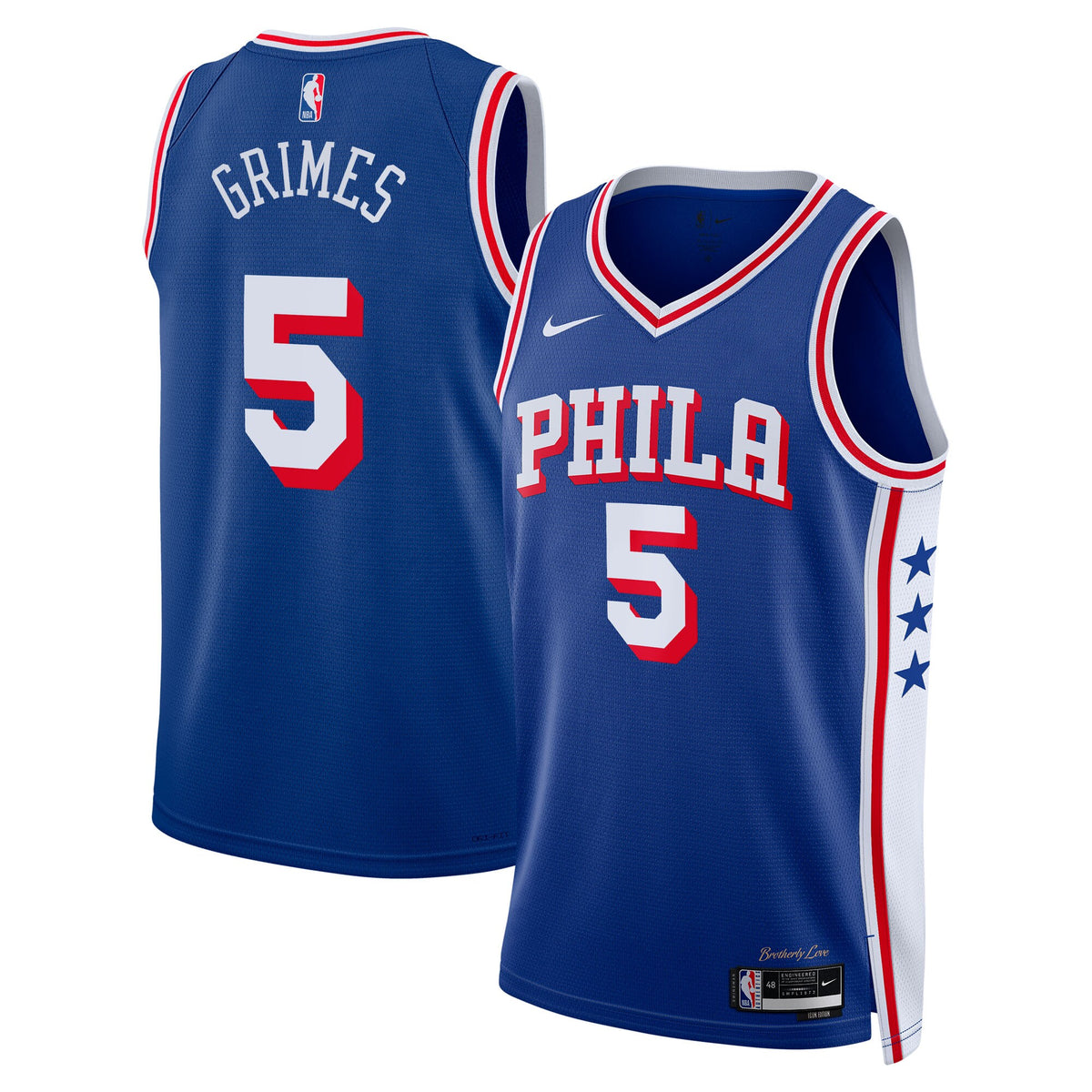 Philadelphia 76ers Icon Edition Swingman Jersey - Royal - Quentin Grimes -