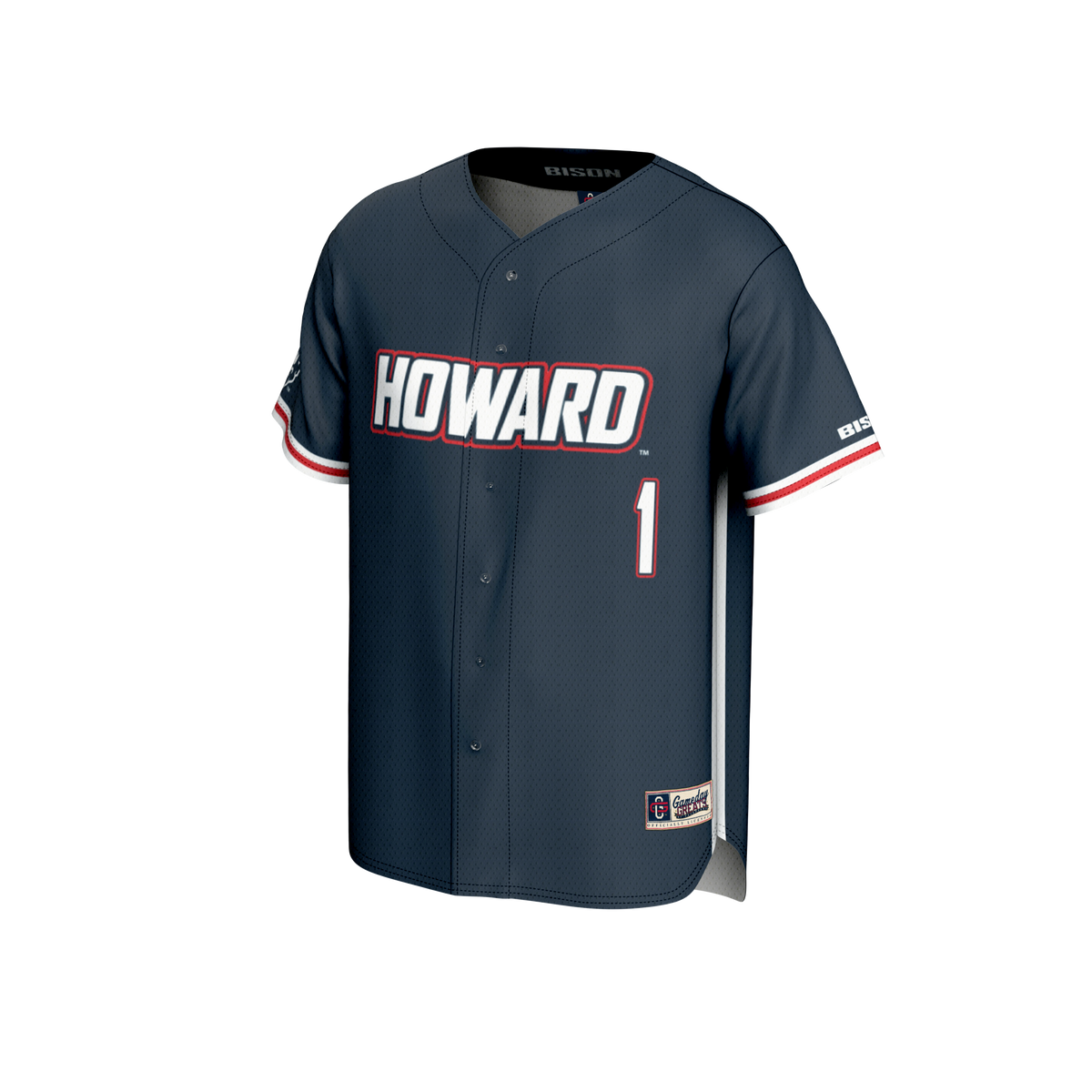 #1 Howard Bison GameDay Greats Lightweight Baseball Fashion Jersey - Navy