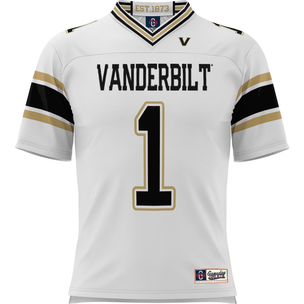 #1 Vanderbilt Commodores GameDay Greats Football Jersey - White