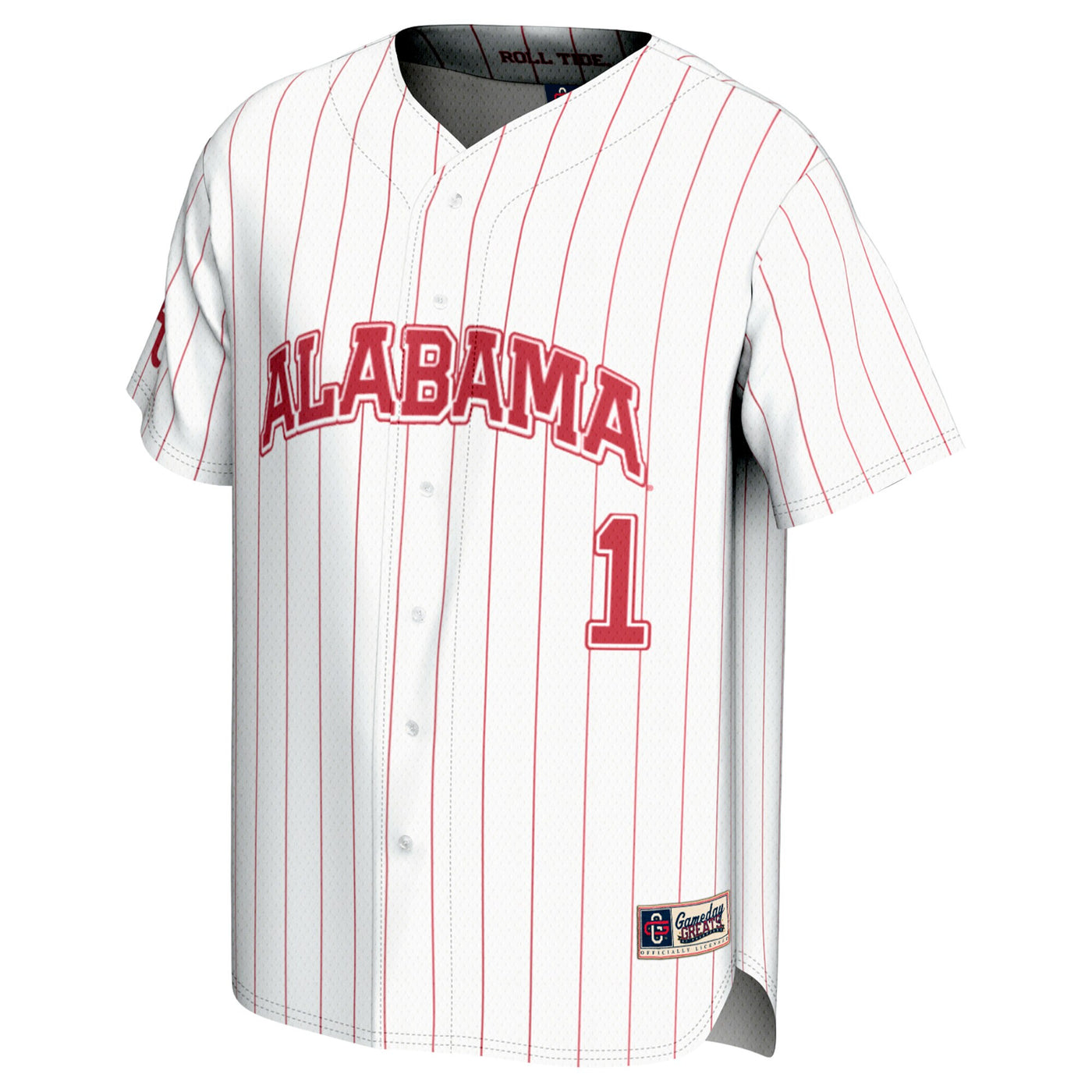 GameDay Greats #1 White Alabama Crimson Tide Lightweight Baseball Fashion Jersey