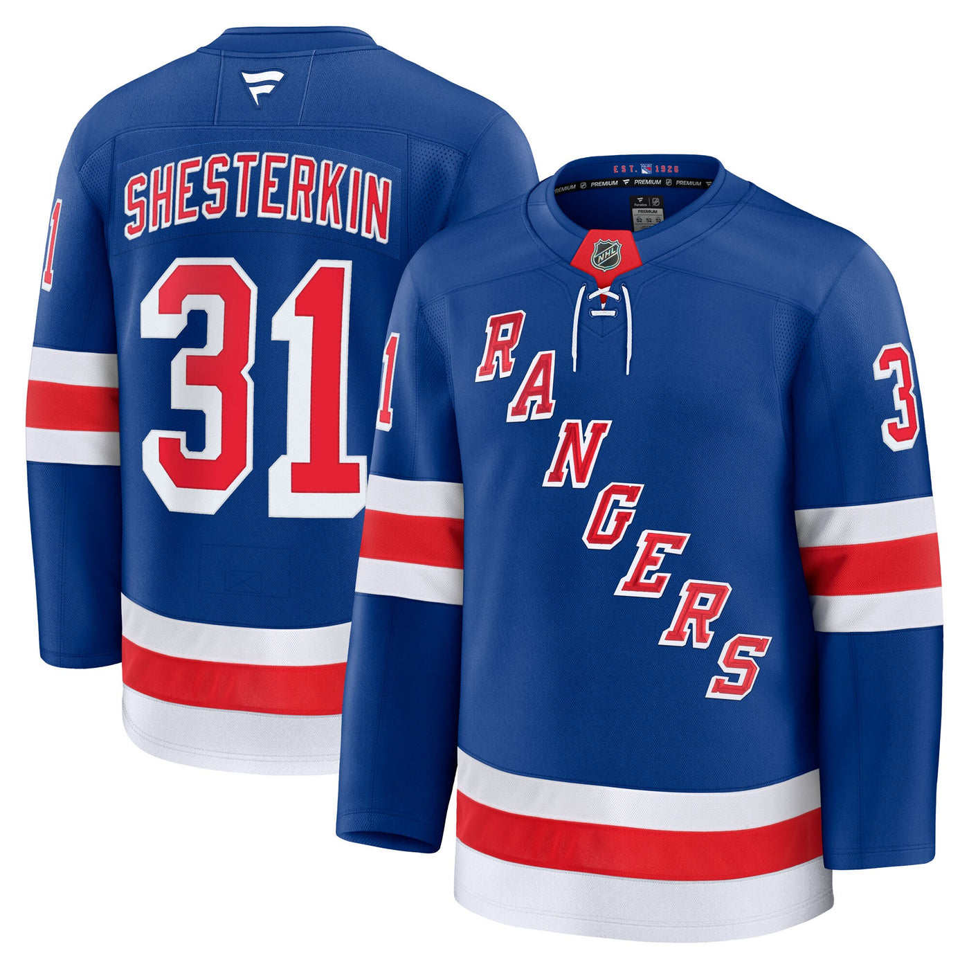 New York Rangers Igor Shesterkin Fanatics Blue Home Premium Jersey