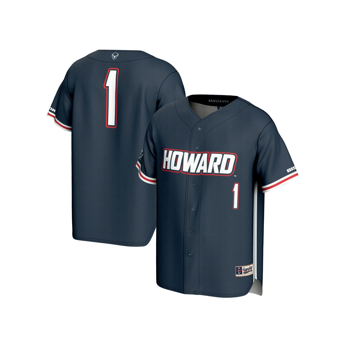 #1 Howard Bison GameDay Greats Lightweight Baseball Fashion Jersey - Navy