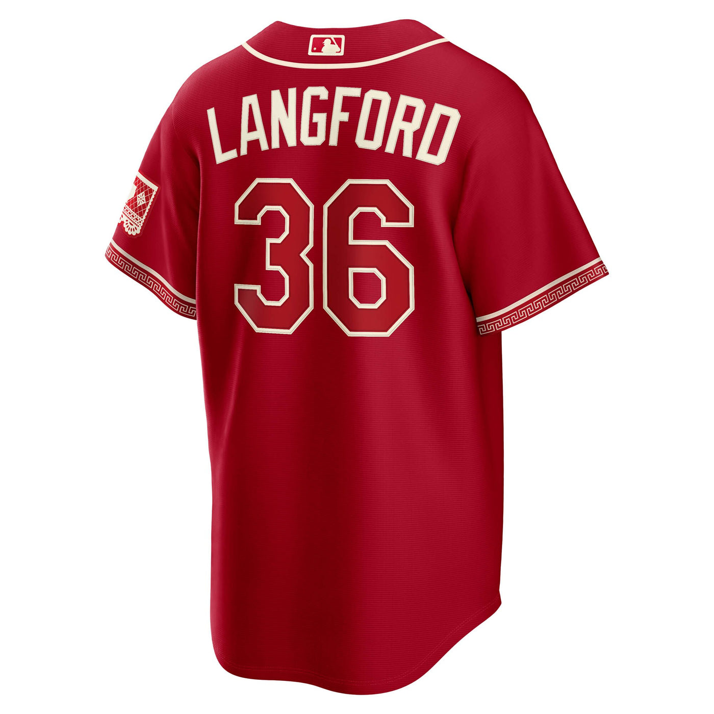 Texas Rangers Wyatt Langford Nike Red 2026 City Connect Stadium Jersey