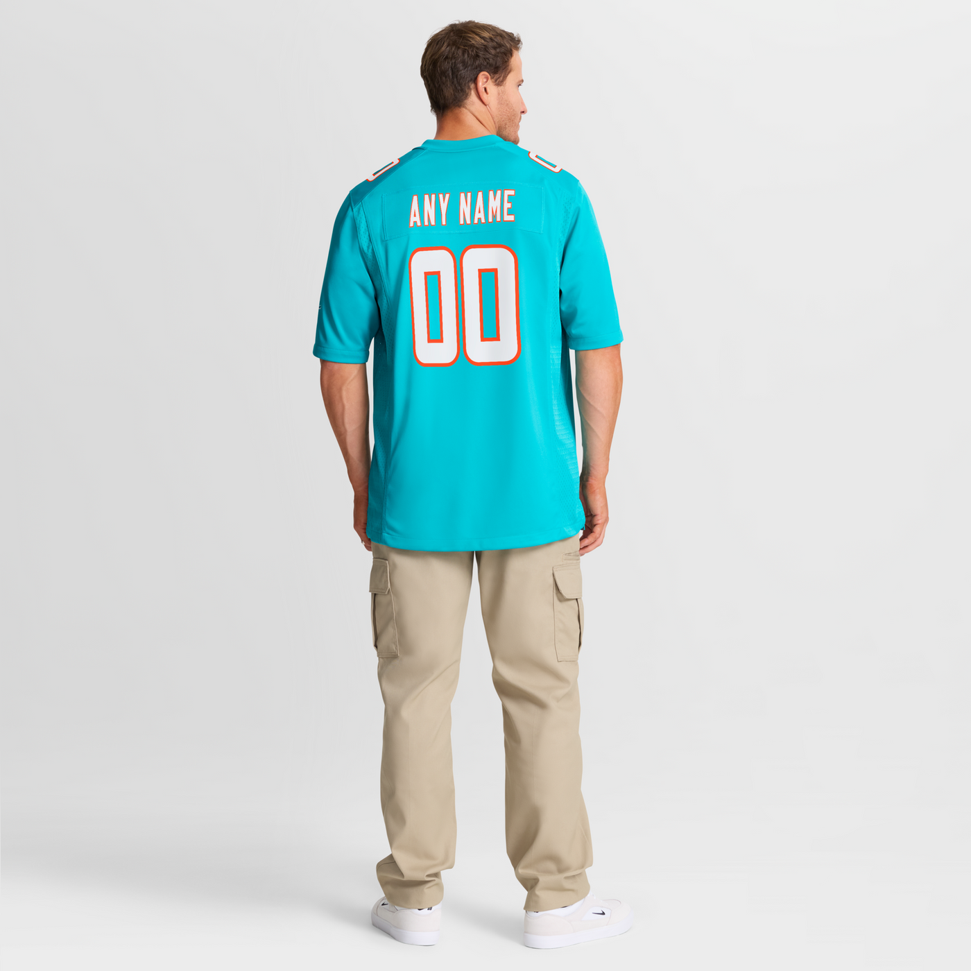 Miami Dolphins Nike Aqua Custom Game Jersey