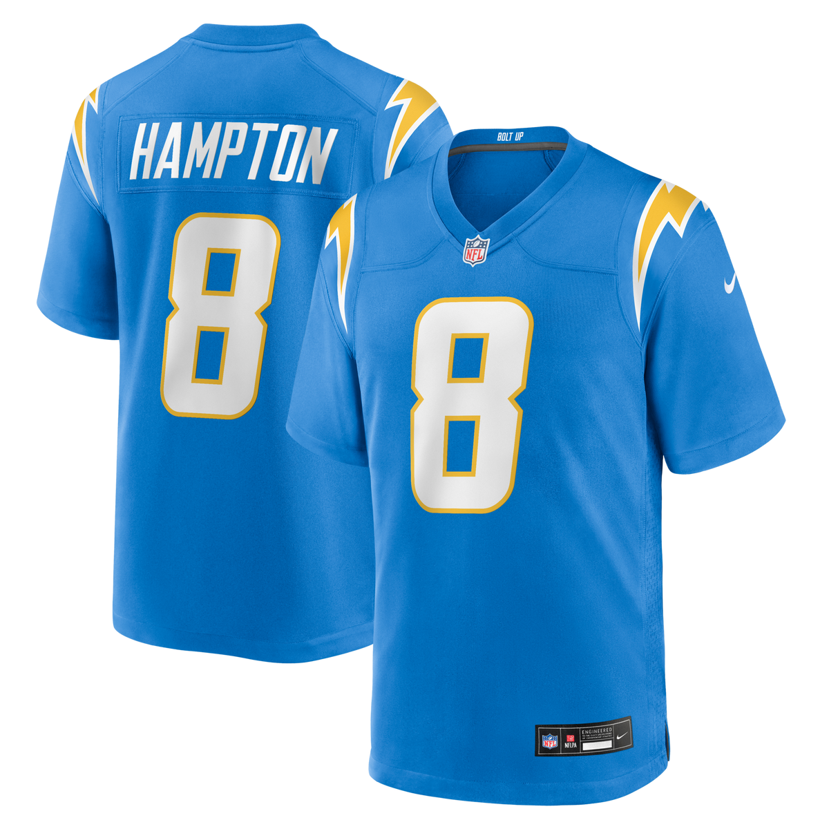 Los Angeles Chargers Omarion Hampton Powder Blue Team Game Jersey