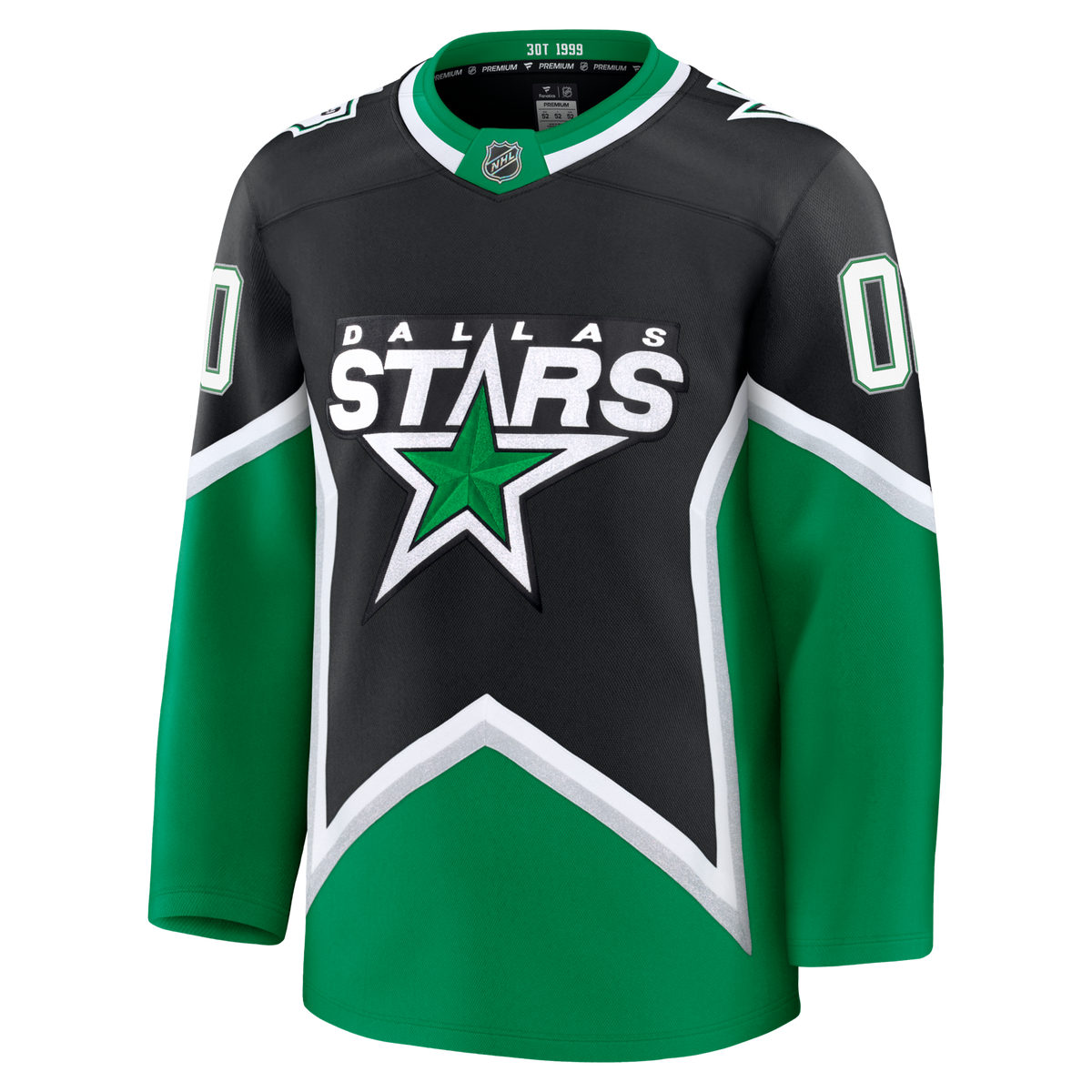 Dallas Stars Fanatics Black Alternate Premium Custom Jersey