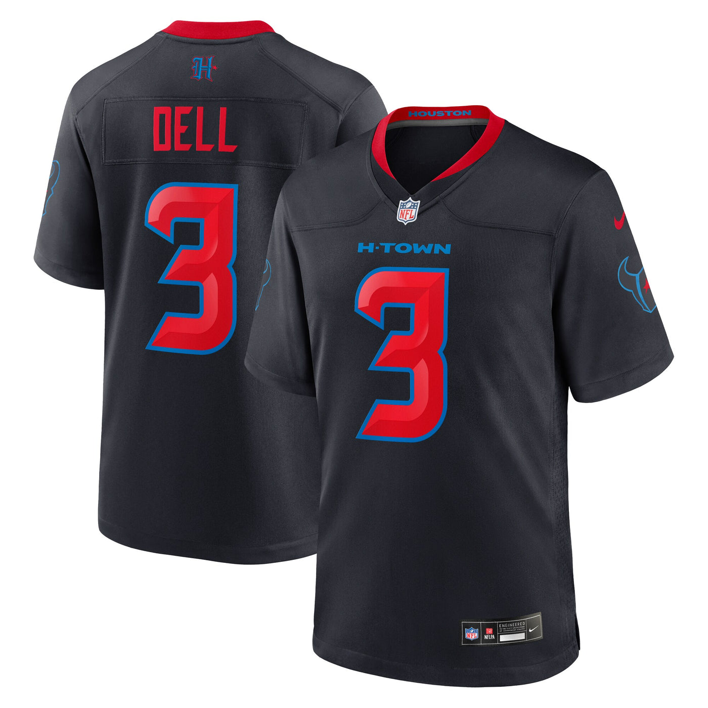 Houston Texans Tank Dell Nike Navy 2nd Alternate Game Jersey