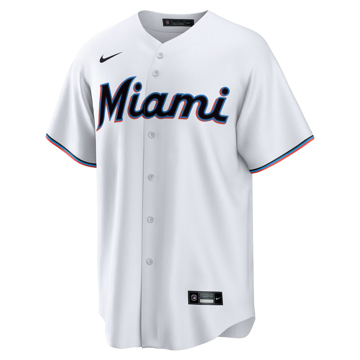 Miami Marlins White Home Blank Replica Jersey
