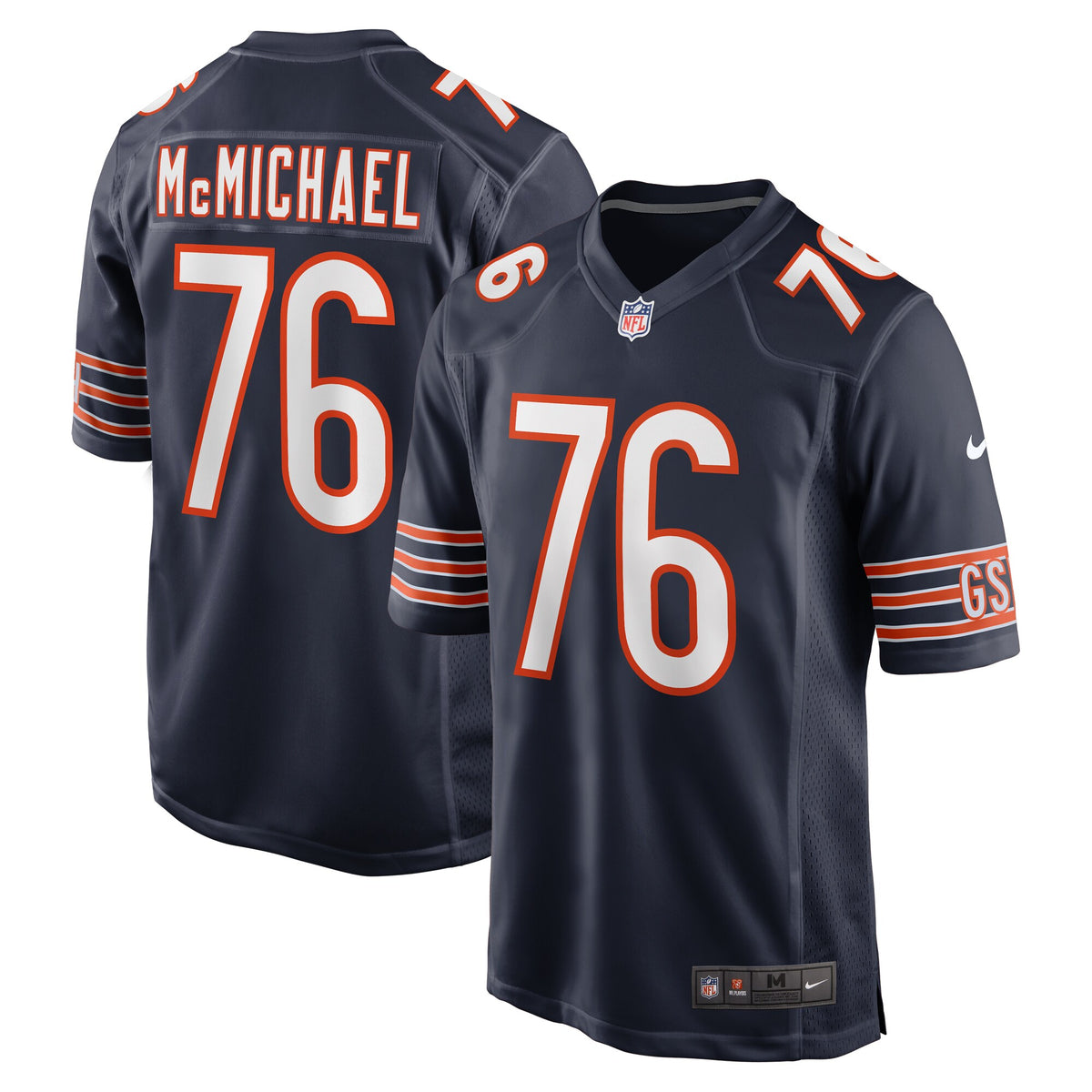 Chicago Bears Steve McMichael Navy Retired Player Game Jersey