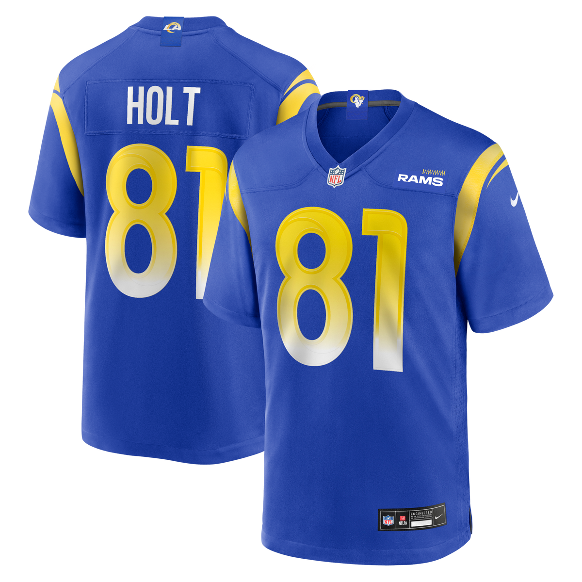 Los Angeles Rams Torry Holt Royal Game Retired Player Jersey