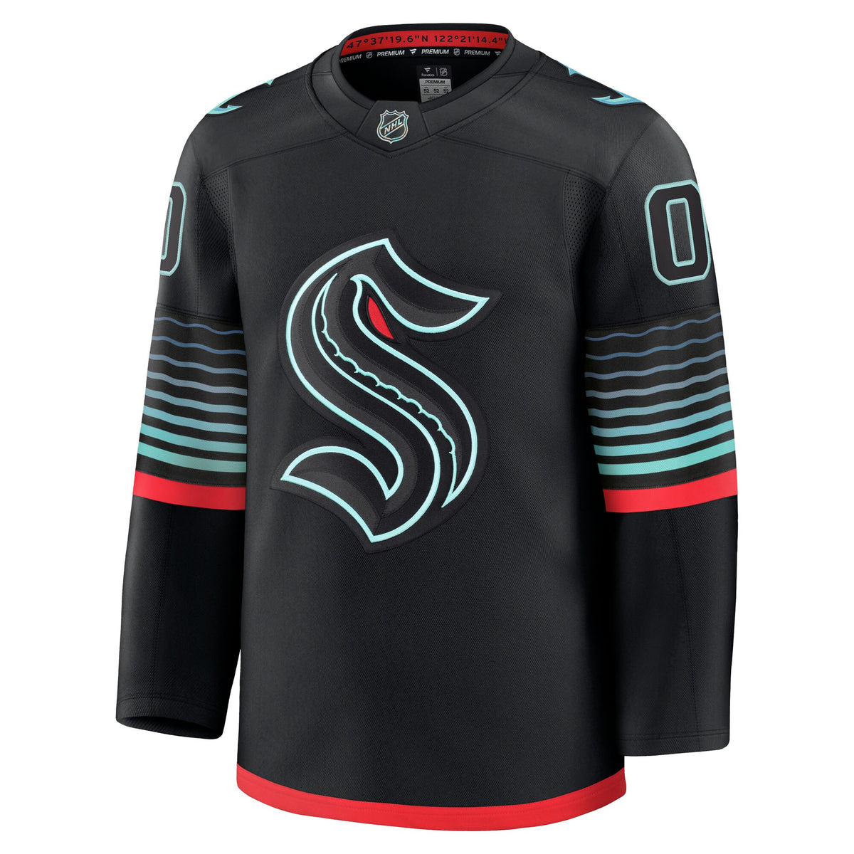 Seattle Kraken Fanatics Black Alternate Premium Custom Jersey