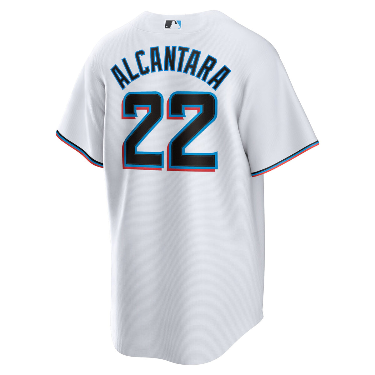 Miami Marlins Sandy Alcantara White Replica Player Jersey