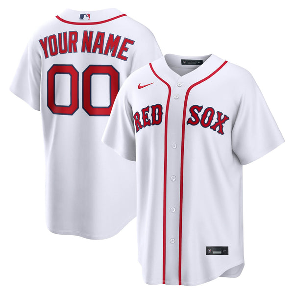 Boston Red Sox Nike White Home Replica Custom Jersey