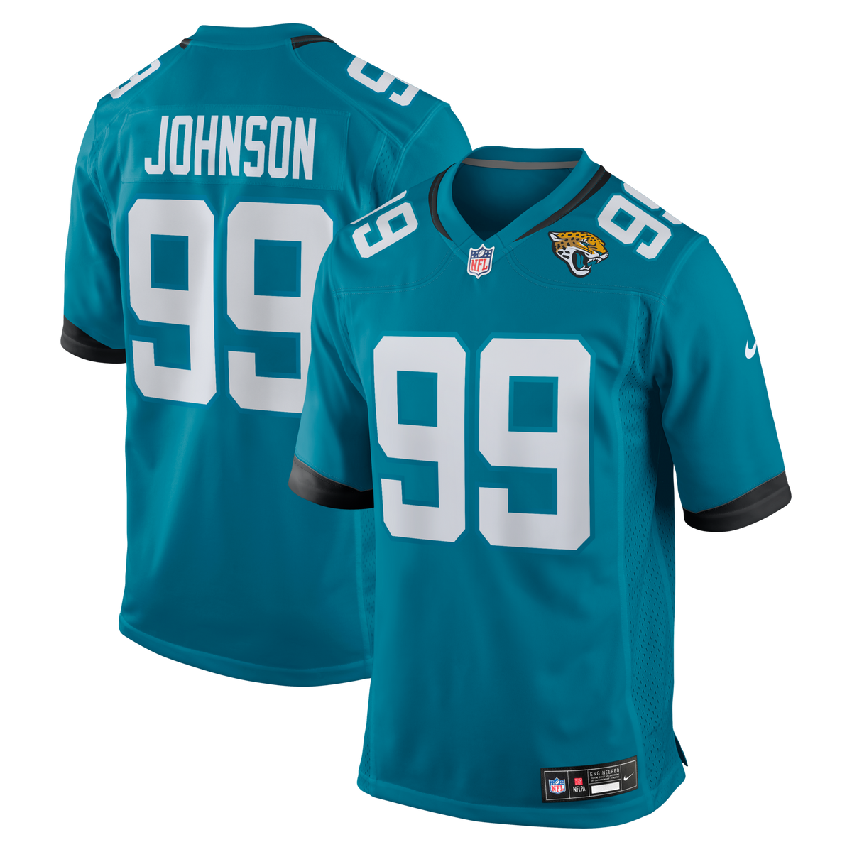 Jacksonville Jaguars Austin Johnson Teal Team Game Jersey