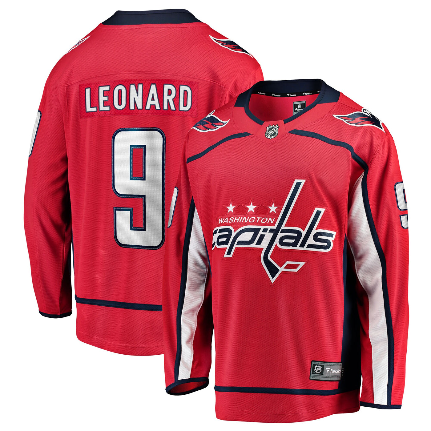 Washington Capitals Ryan Leonard Fanatics Red Home Breakaway Jersey