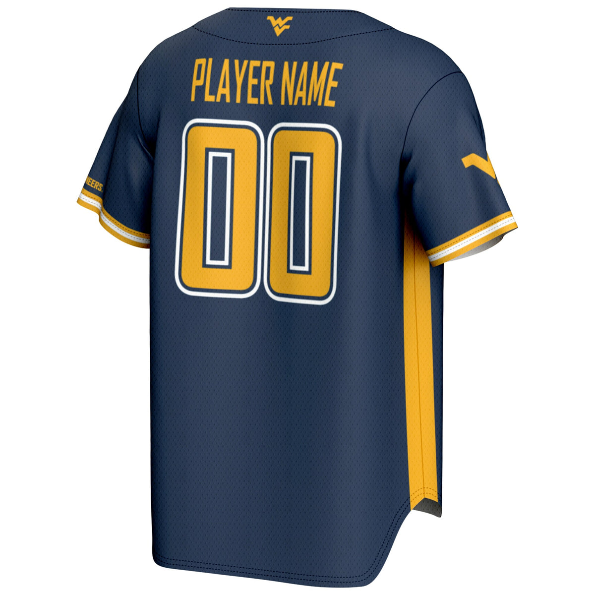 West Virginia Mountaineers GameDay Greats NIL Pick-A-Player Lightweight Baseball Jersey - Navy