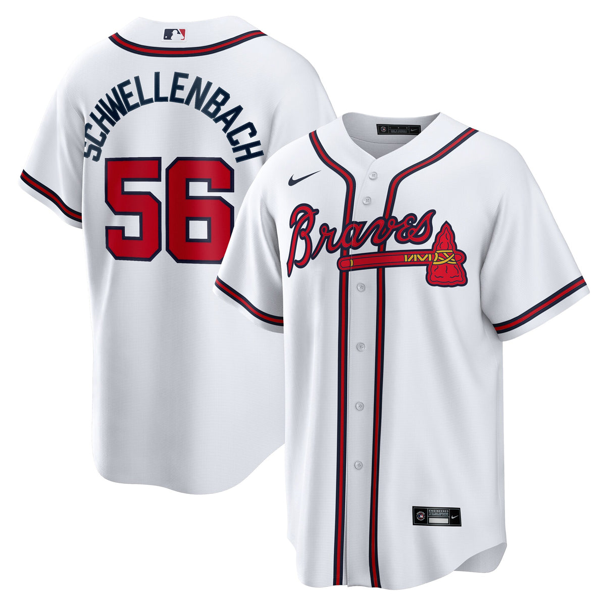 Atlanta Braves Spencer Schwellenbach White Home Replica Jersey