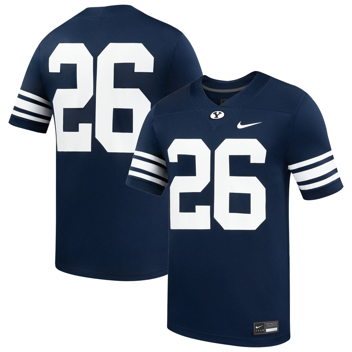 #26 BYU Cougars Home Replica Football Jersey - Navy