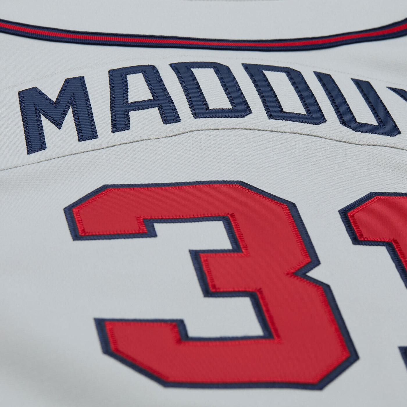 Atlanta Braves Greg Maddux Mitchell & Ness Gray 1995 Throwback Authentic Jersey