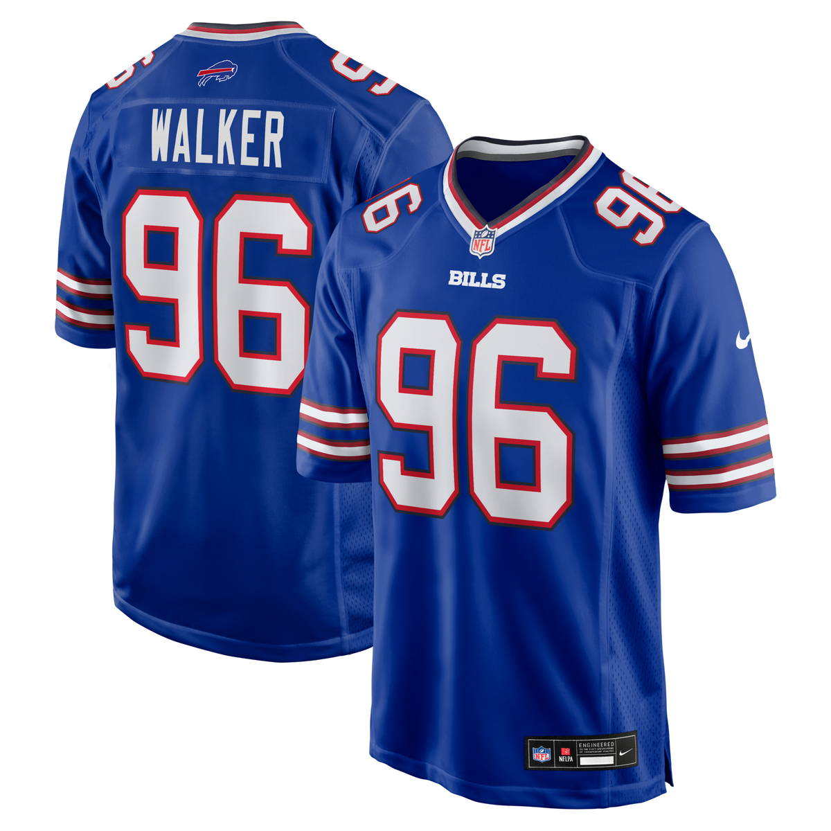 Buffalo Bills Deone Walker Royal Team Game Jersey