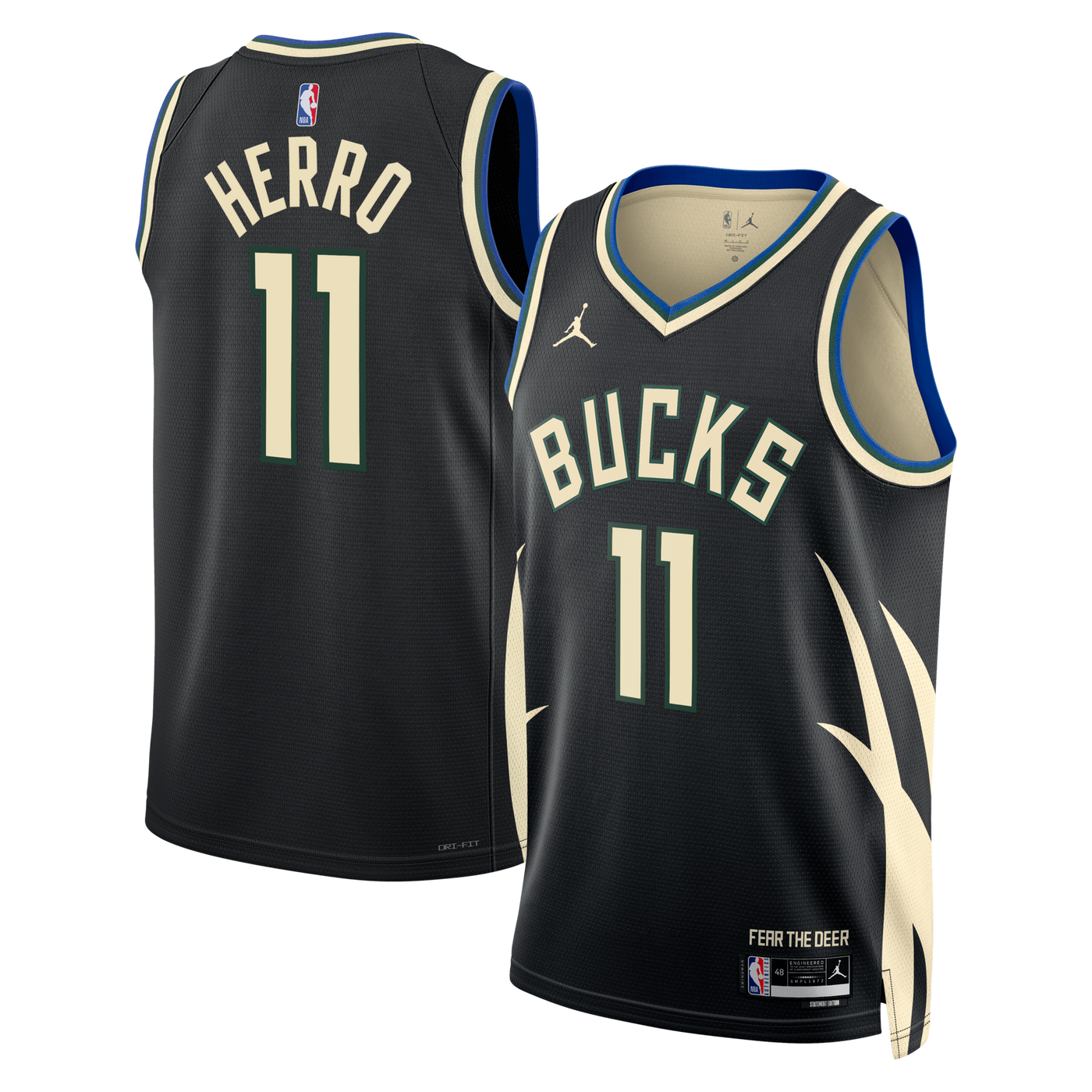 Milwaukee Bucks Jordan Brand Statement Edition Swingman Jersey - Hunter Green - Tyler Herro