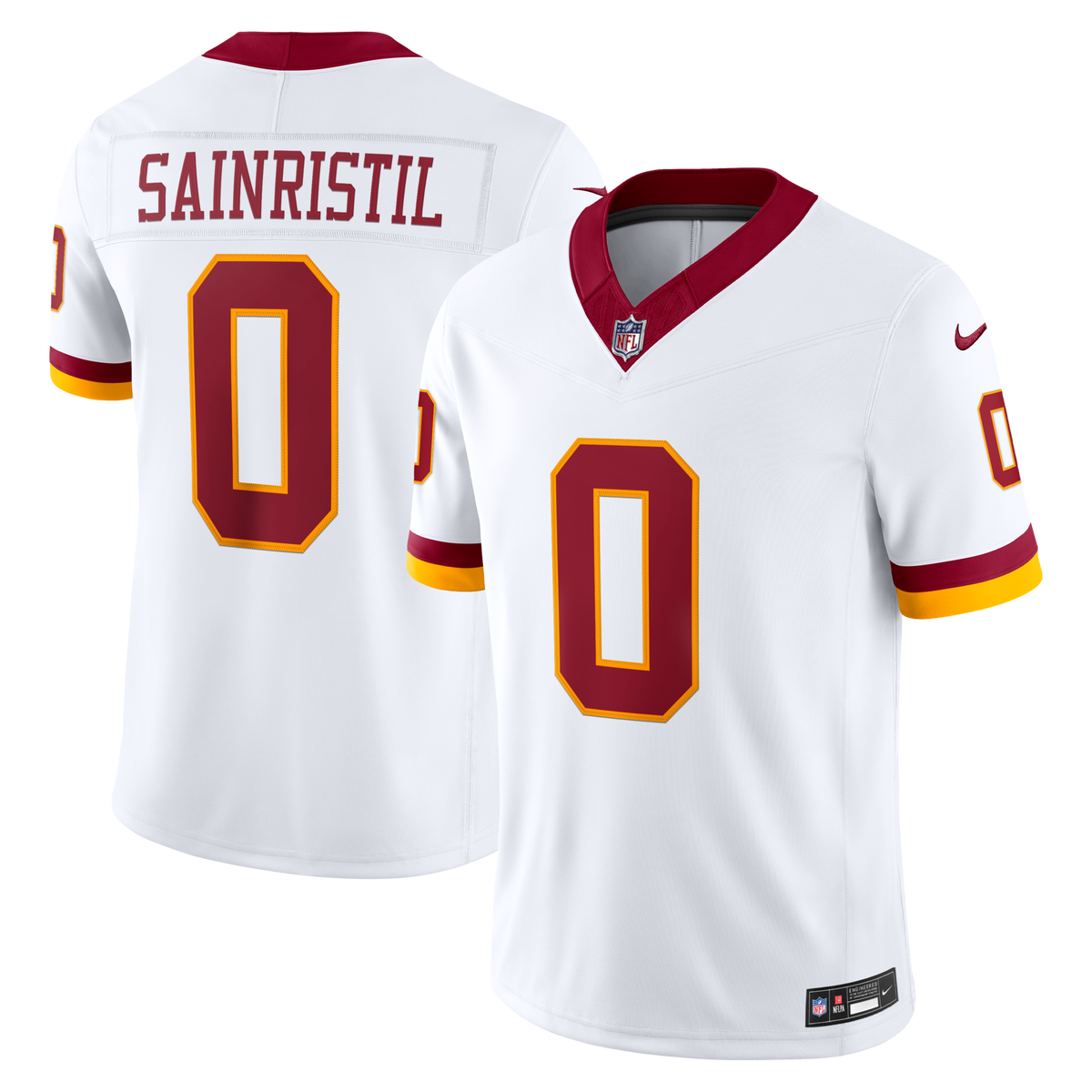 Washington Commanders Mike Sainristil White Vapor F.U.S.E. Stitched Limited Jersey