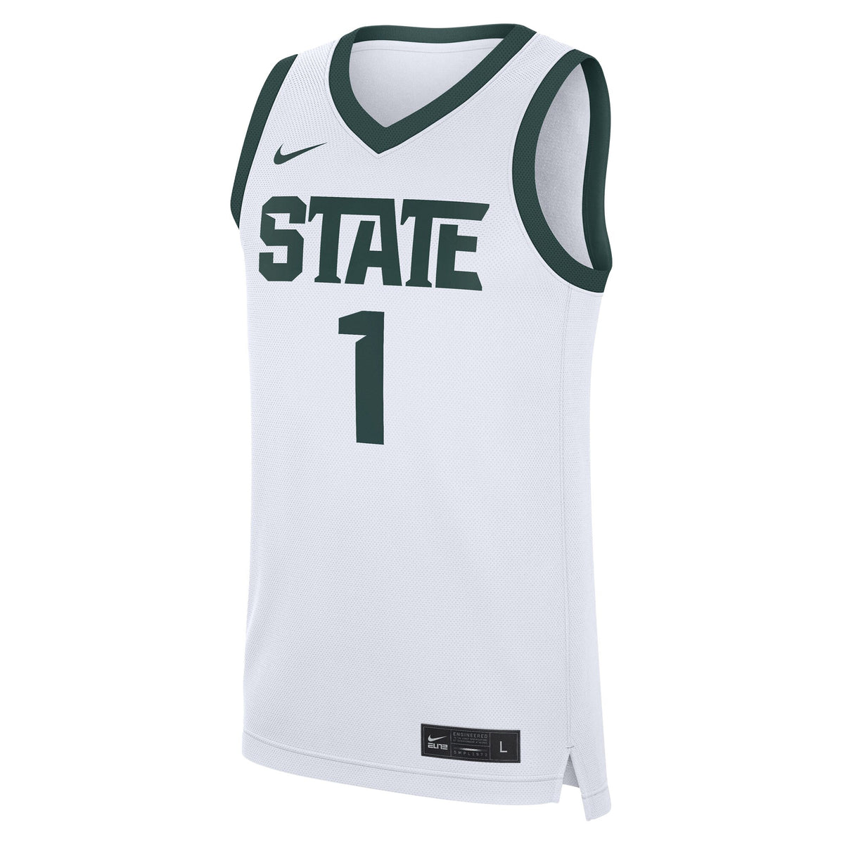 #1 Michigan State Spartans Home Replica Jersey - White