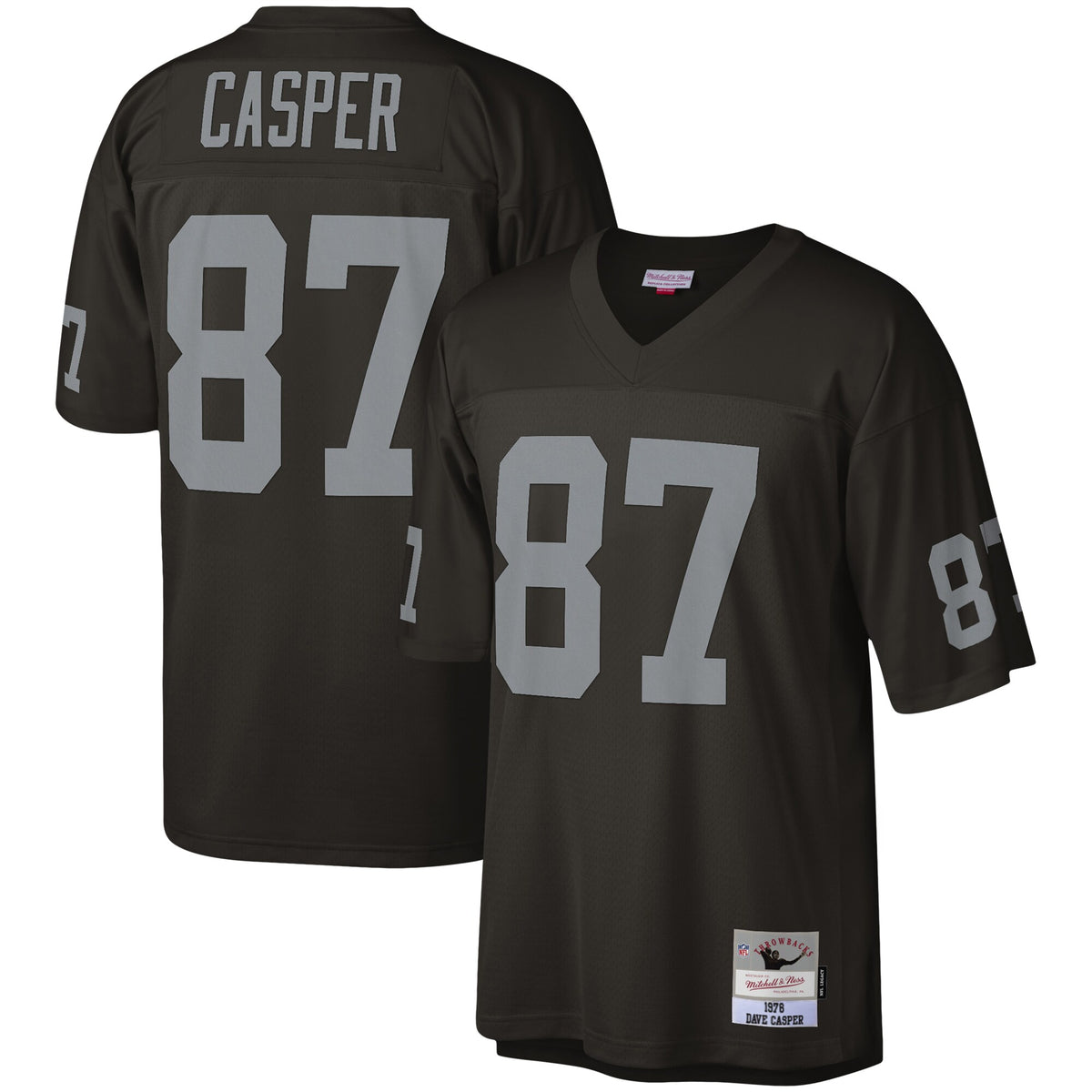 Las Vegas Raiders Dave Casper Mitchell & Ness Black Legacy Replica Jersey