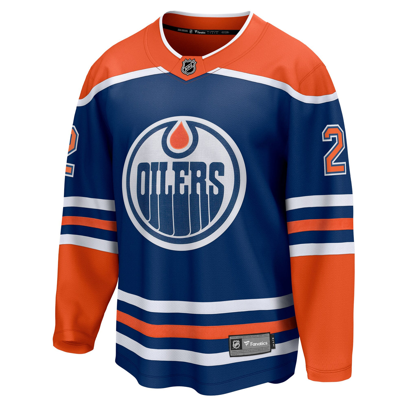 Edmonton Oilers Evan Bouchard Fanatics Royal Home Breakaway Player Jersey