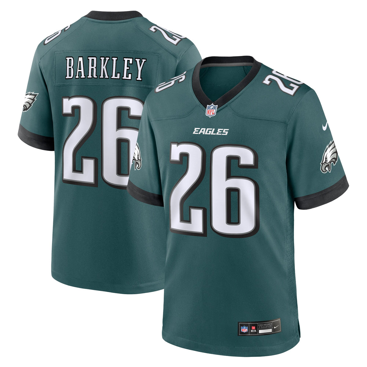 Philadelphia Eagles Saquon Barkley Midnight Green Game Player Jersey
