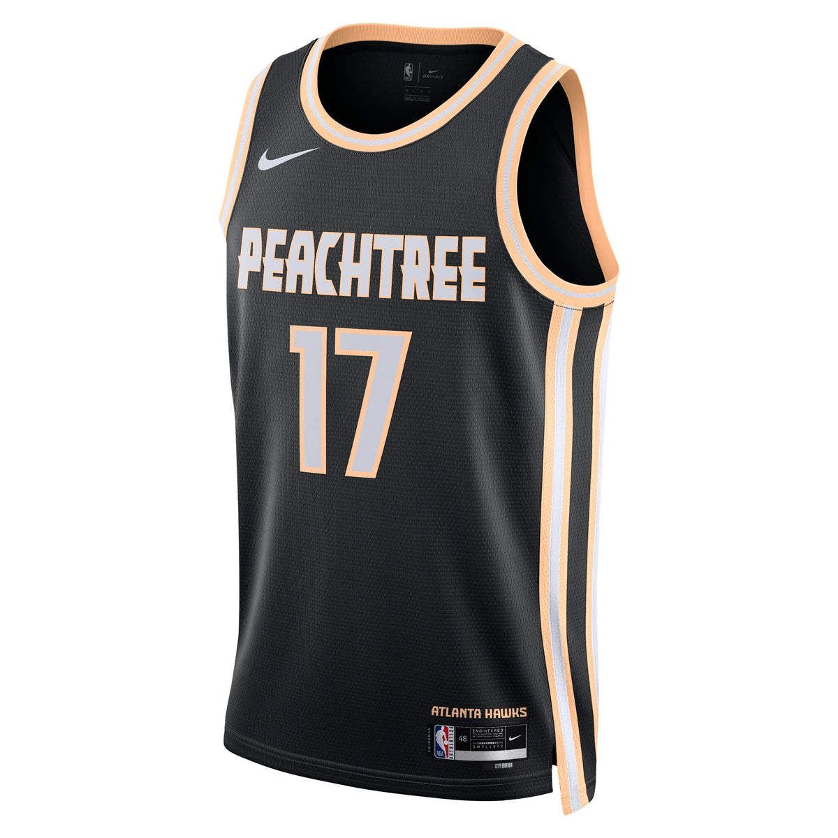 Atlanta Hawks 2025/26 City Edition Swingman Jersey - Black - Onyeka Okongwu -